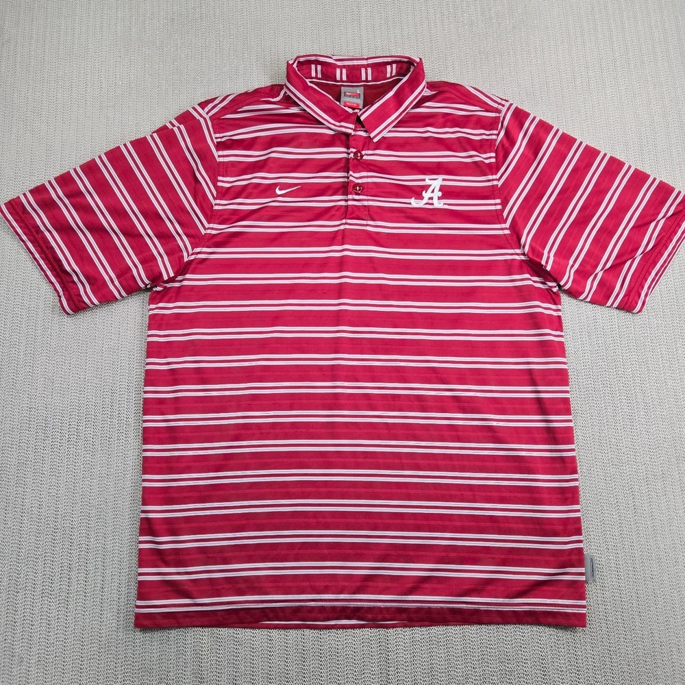 Vintage Nike Alabama Crimson Tide Polo Shirt Mens Large NCAA SEC Football Y2K